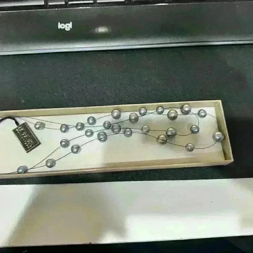 Honora Pearls Necklace-Gray Pearls